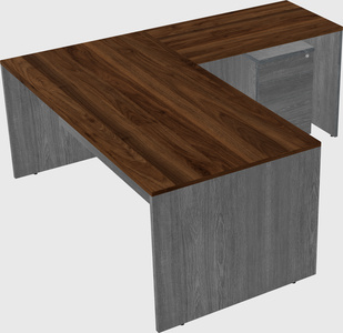 L-shaped office desk