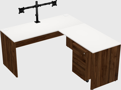 L-shaped office desk