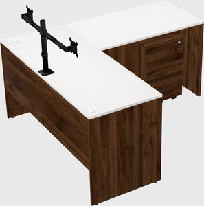 L-shaped office desk
