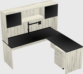 L-shaped office desk