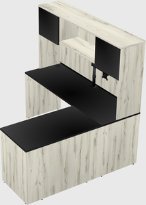L-shaped office desk