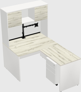 L-shaped office desk