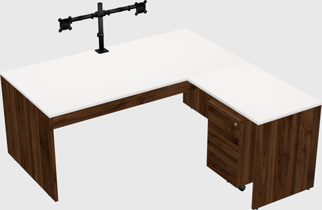 L-shaped office desk