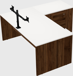 L-shaped office desk