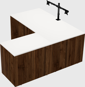 L-shaped office desk