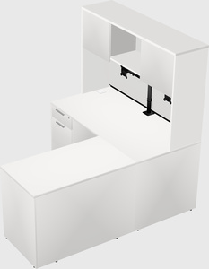L-shaped office desk