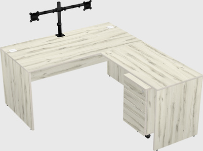L-shaped office desk