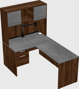 L-shaped office desk