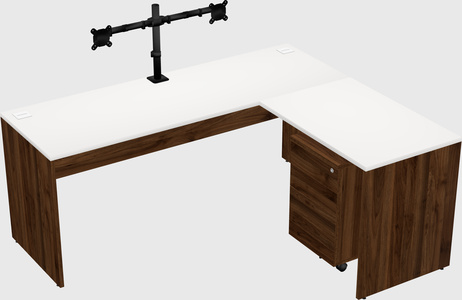 L-shaped office desk