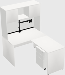 L-shaped office desk