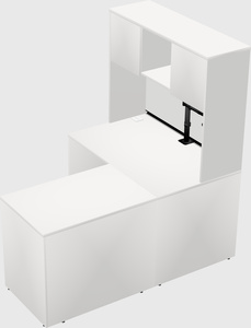 L-shaped office desk