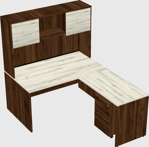 L-shaped office desk