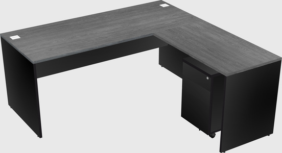L-shaped office desk