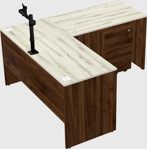 L-shaped office desk