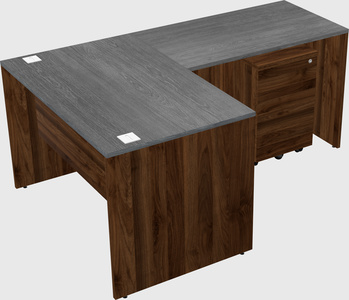 L-shaped office desk
