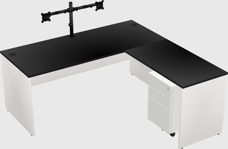 L-shaped office desk