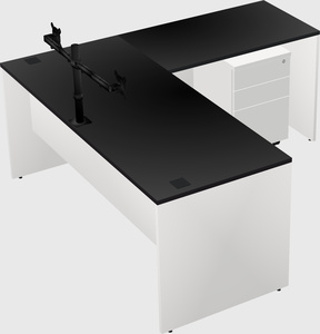 L-shaped office desk