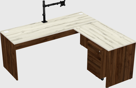 L-shaped office desk