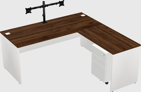 L-shaped office desk