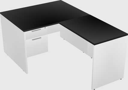 L-shaped office desk