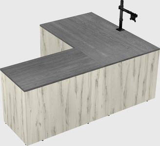 L-shaped office desk