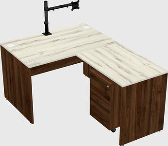 L-shaped office desk