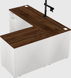 L-shaped office desk