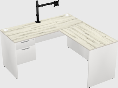 L-shaped office desk