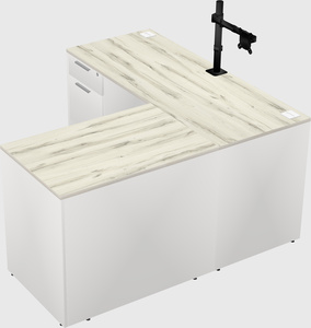 L-shaped office desk