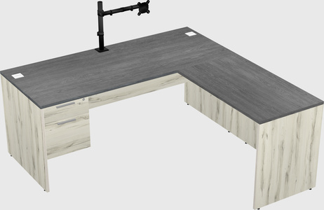 L-shaped office desk