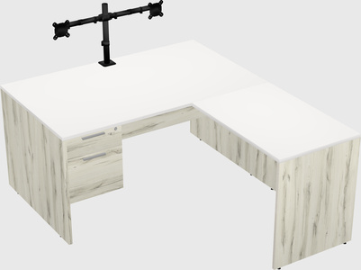 L-shaped office desk