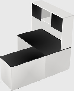 L-shaped office desk