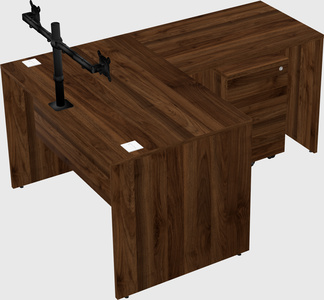 L-shaped office desk