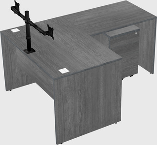 L-shaped office desk