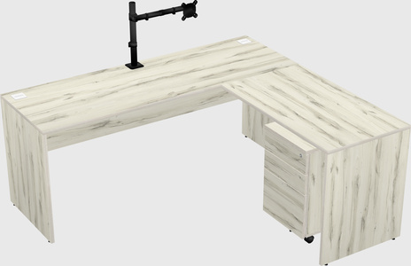 L-shaped office desk