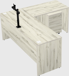 L-shaped office desk