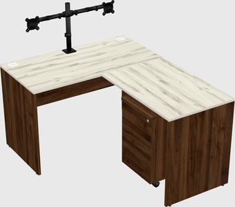 L-shaped office desk