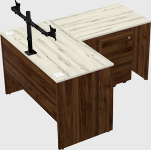 L-shaped office desk