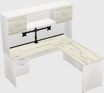 L-shaped office desk