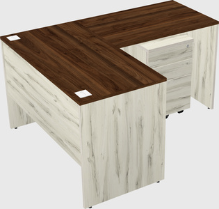L-shaped office desk
