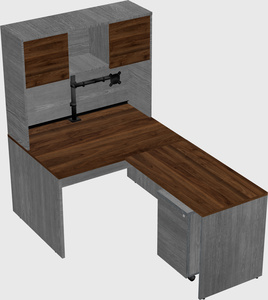 L-shaped office desk