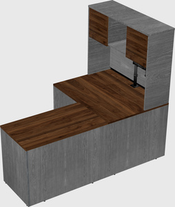 L-shaped office desk