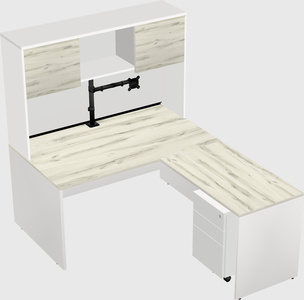L-shaped office desk