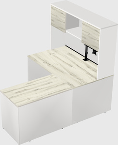 L-shaped office desk