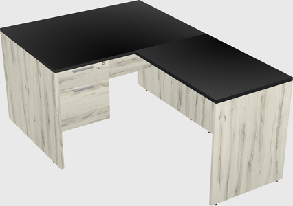 L-shaped office desk