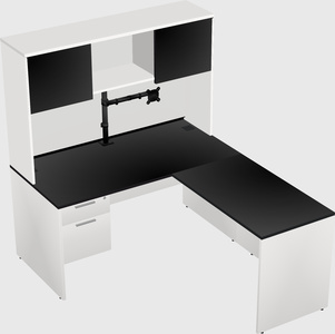L-shaped office desk