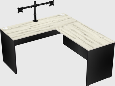 L-shaped office desk