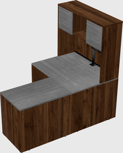 L-shaped office desk