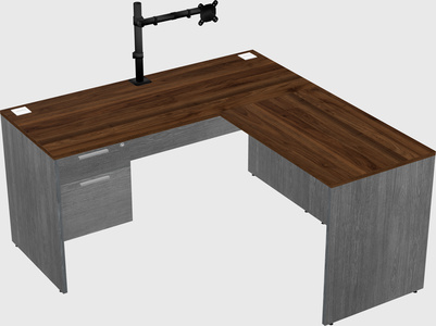 L-shaped office desk