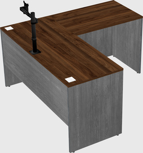 L-shaped office desk